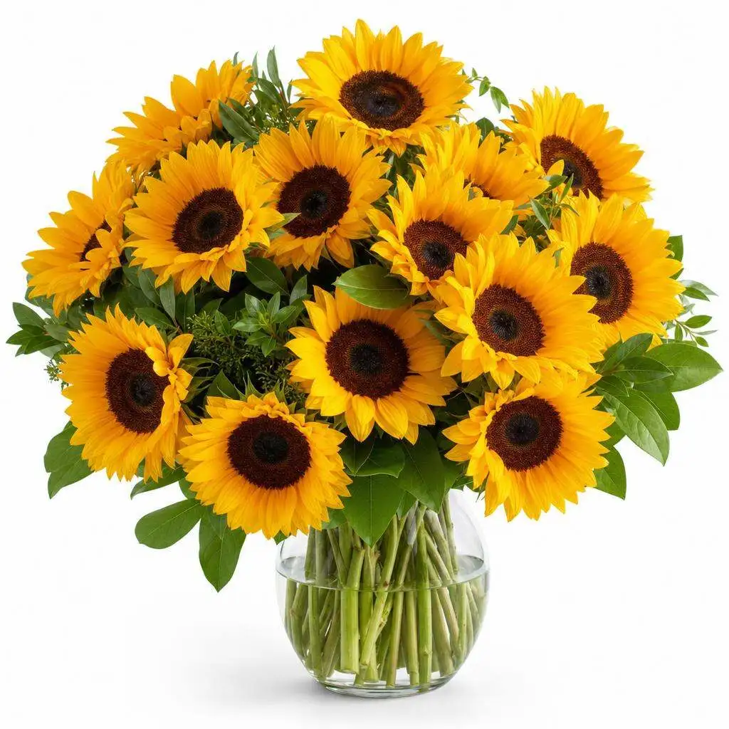 Sunflower arrangement designed by Bentley Florist