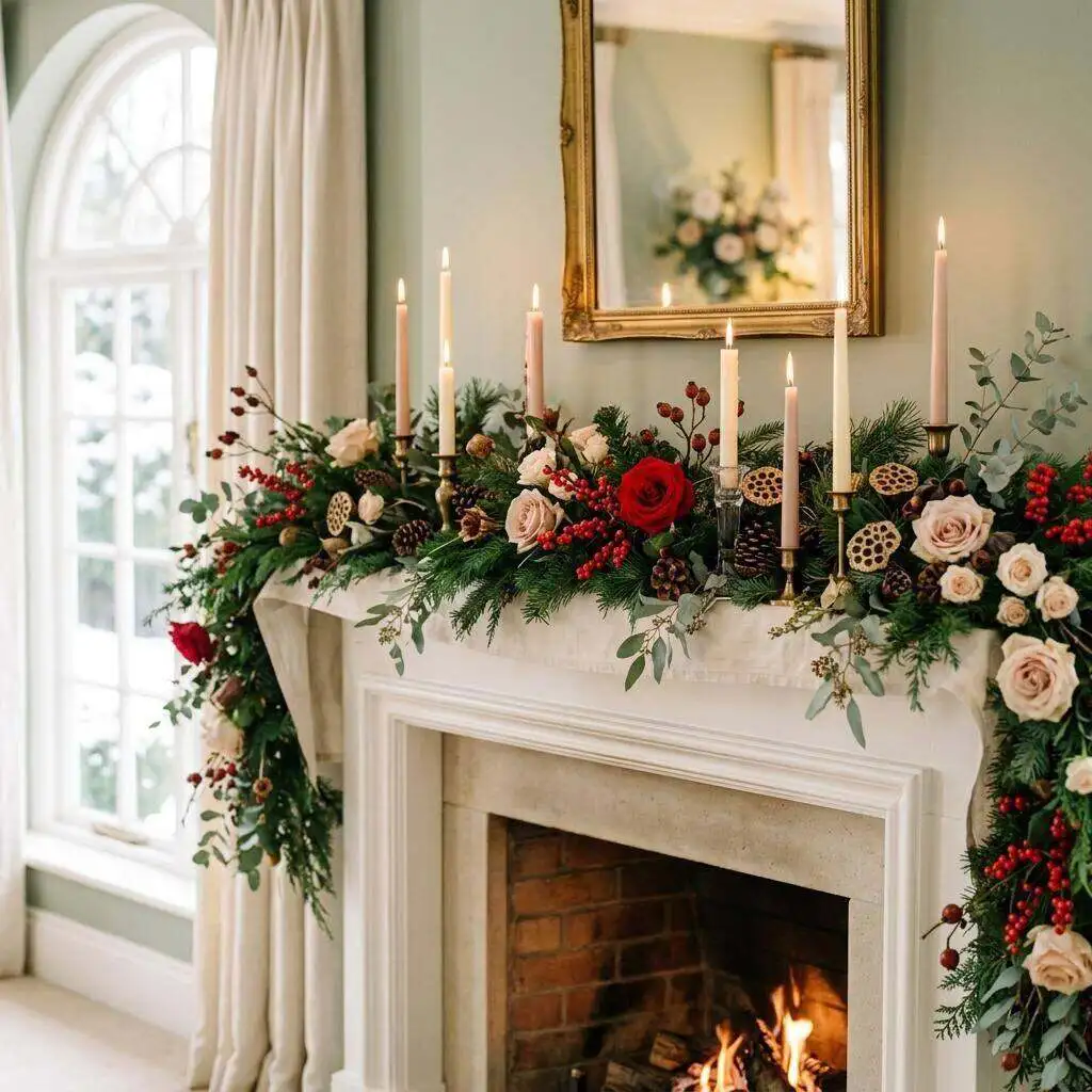 Holiday floral guide cover with a festive seasonal arrangement