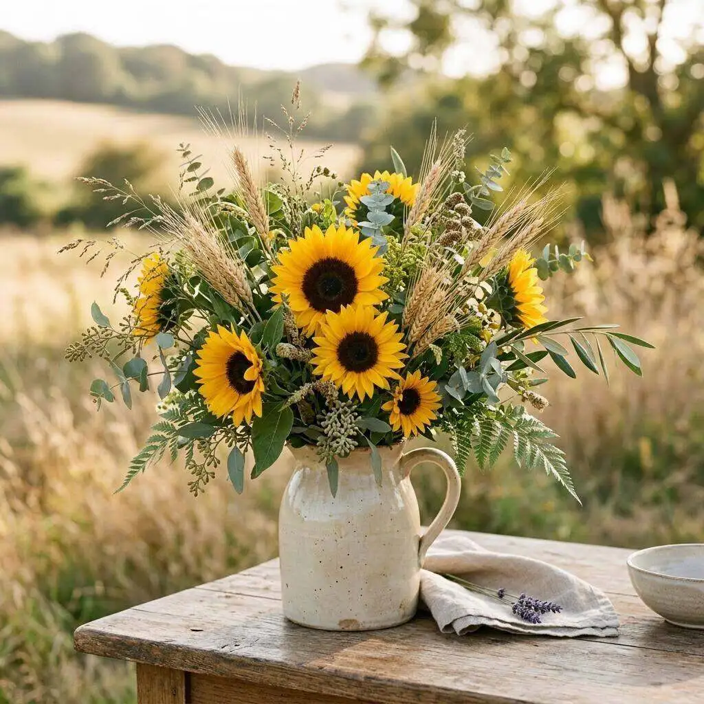 Cheerful summer sunflowers popular for Clio celebrations