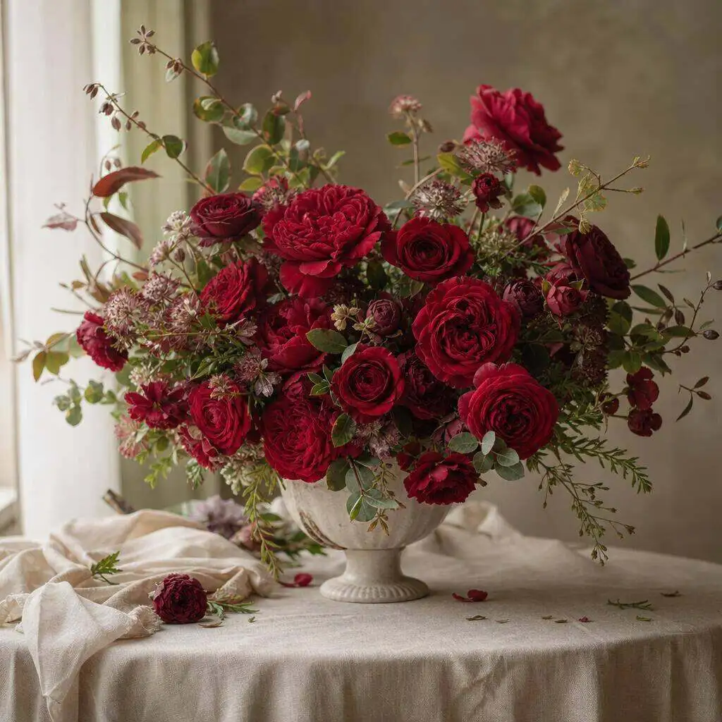 Classic Valentine's Day arrangement of red roses
